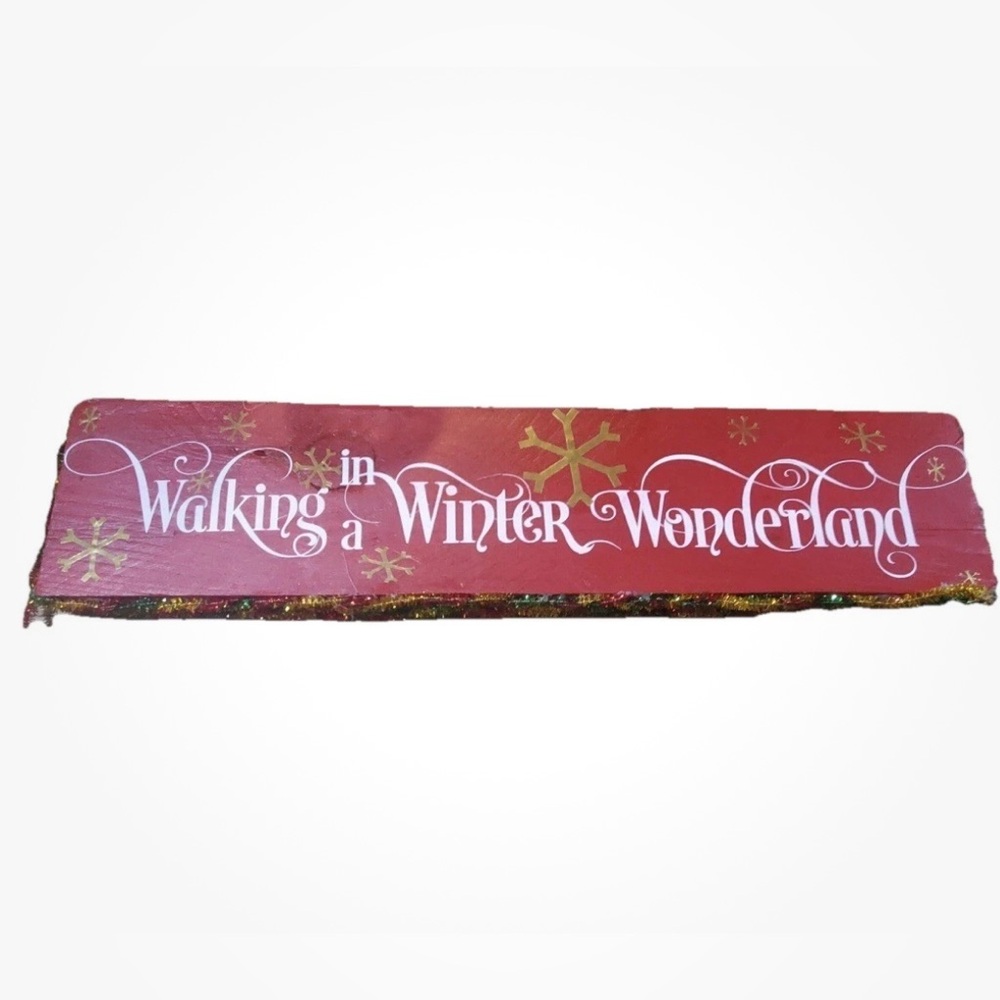 🔥🏷️Walking In A Winter Wonderland Handing or Leaning Sign